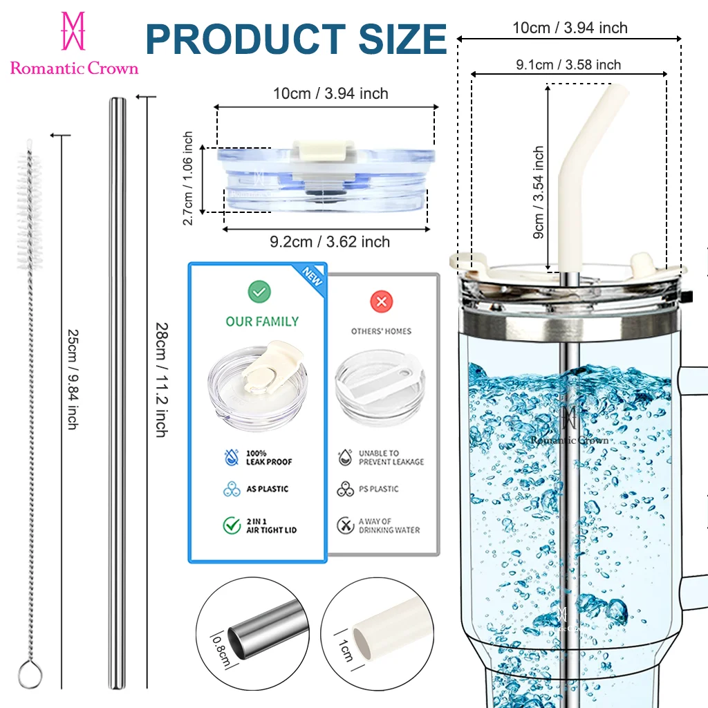 🥤 Copo Térmico Inox 1.2L com Tampa e Canudo – Premium Portable Cup