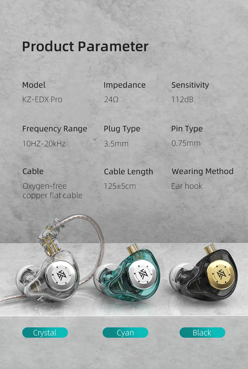 Fone Gamer KZ EDX Pro Bass