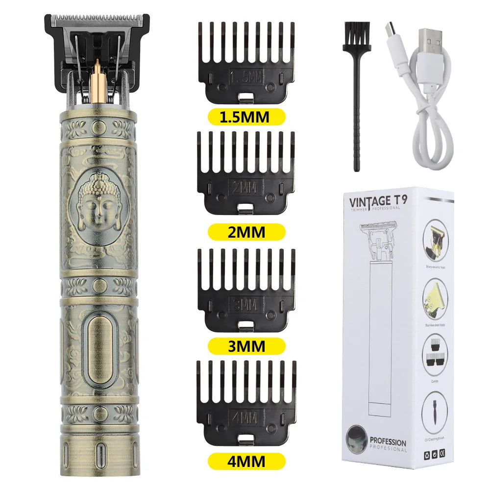 Máquina de Corte Retro T9 Profissional Sem Fio