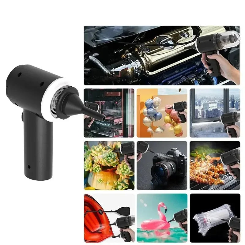 Mini Aspirador Wireless 9000Pa Potente Para Carro e Sofá