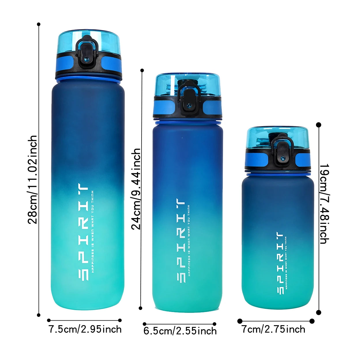 Garrafa Motivacional Gradient 1000ml Para Academia e Fitness