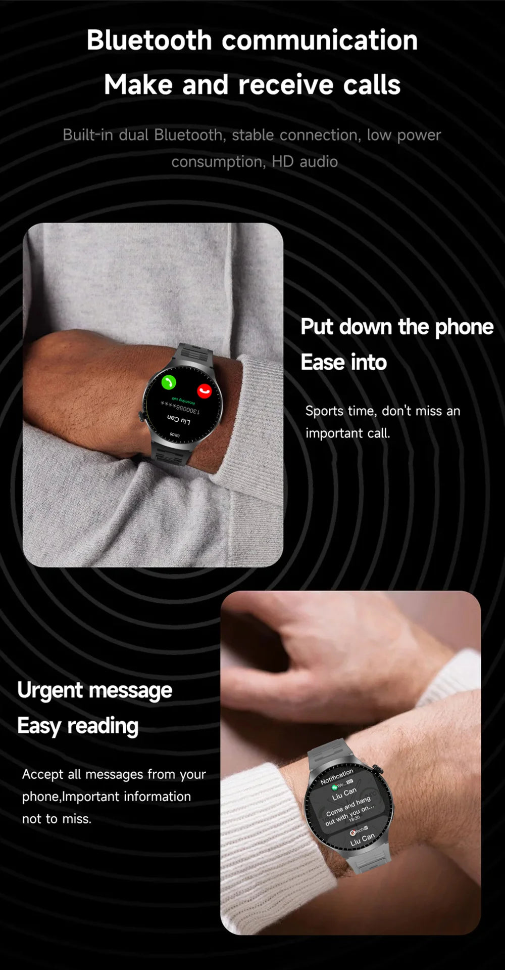 Smartwatch Masculino 2025 HD Bluetooth Chamadas e Monitor de Saúde