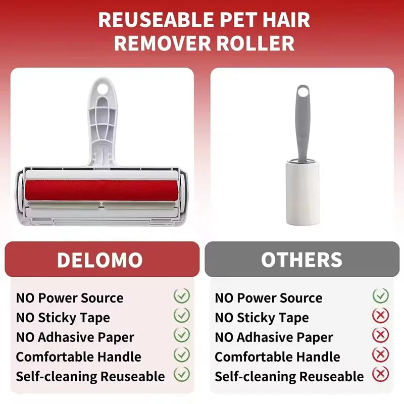 Removedor de Pelos Pet Reutilizável Autolimpante