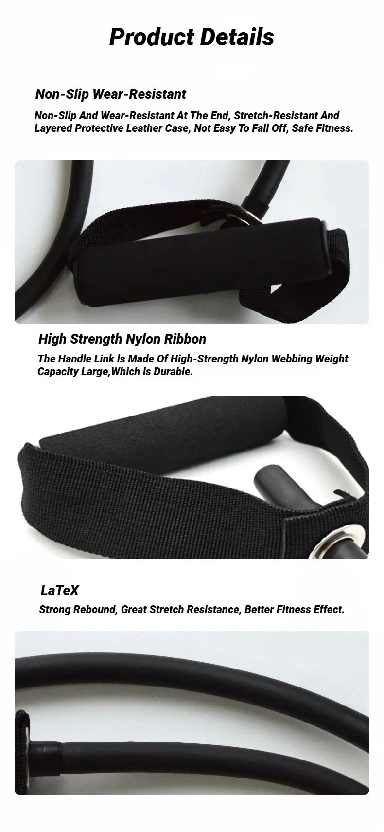 Kit Resistance Bands com Pegadores 5 Níveis Para Treino em Casa