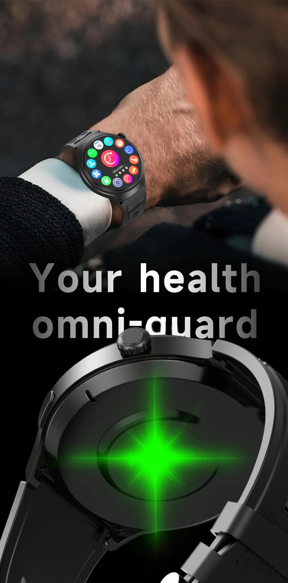 Smartwatch Masculino 2025 HD Bluetooth Chamadas e Monitor de Saúde