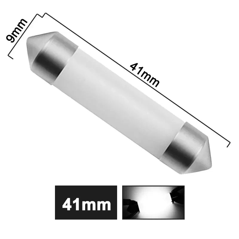 Kit Lâmpadas LED Automotivas C5W C10W 12V Super Branca 6500K