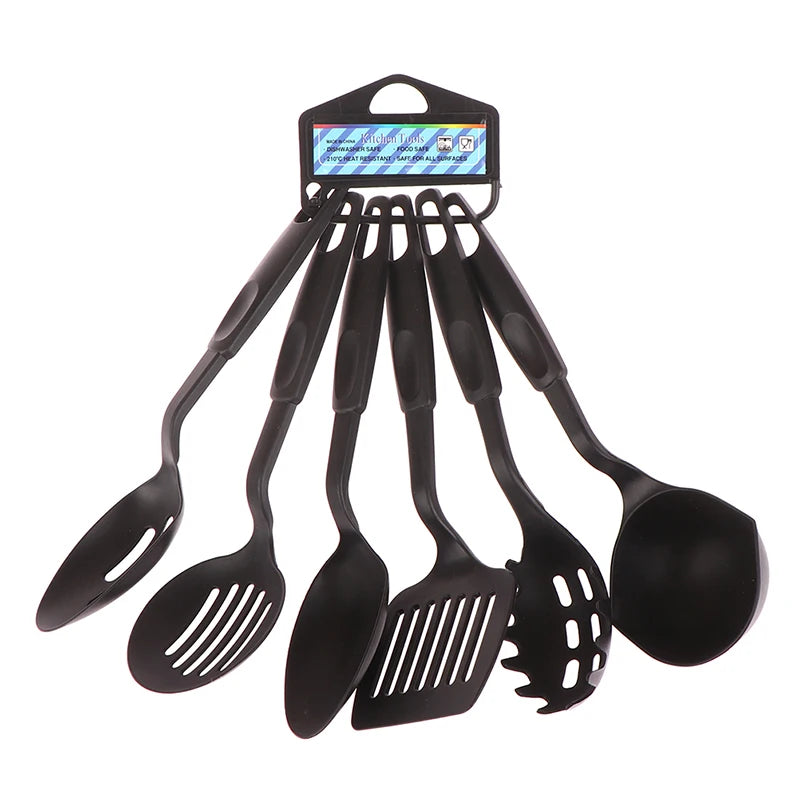 Kit de Utensílios de Cozinha 6 Peças – Nylon Premium Antiaderente