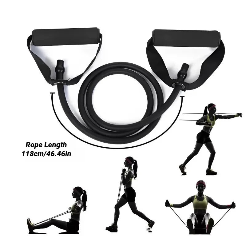 Kit Resistance Bands com Pegadores 5 Níveis Para Treino em Casa