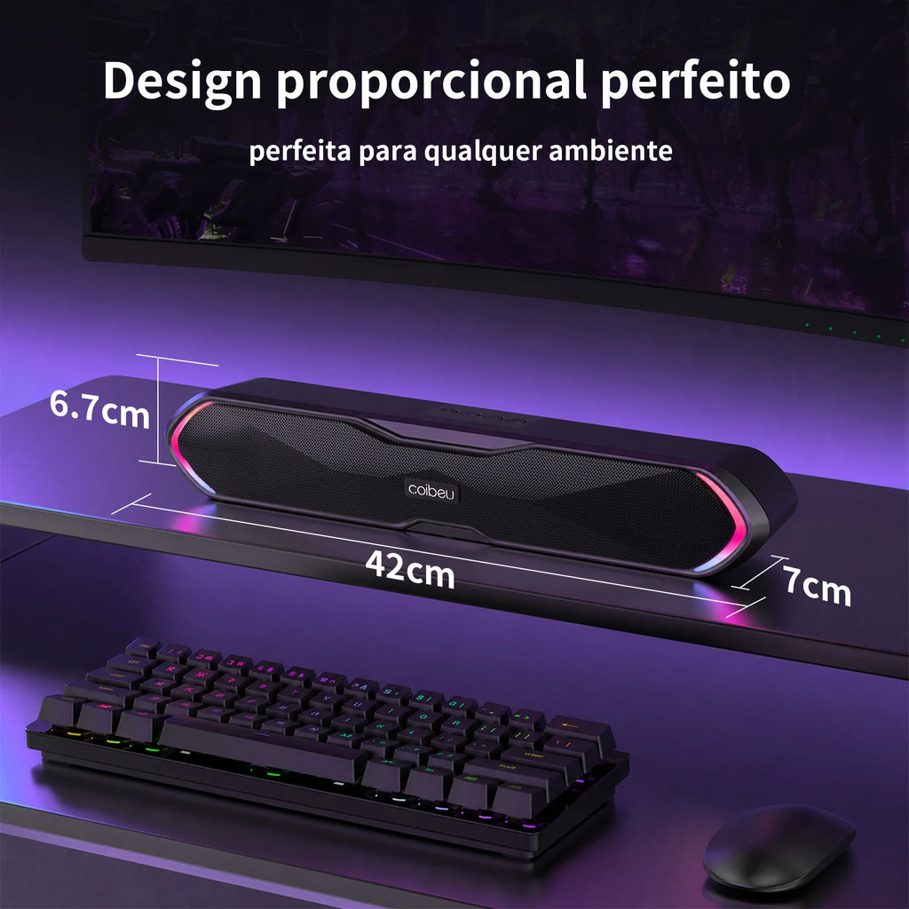 🔥 Caixa de Som Bluetooth Portátil com Som Estéreo e USB