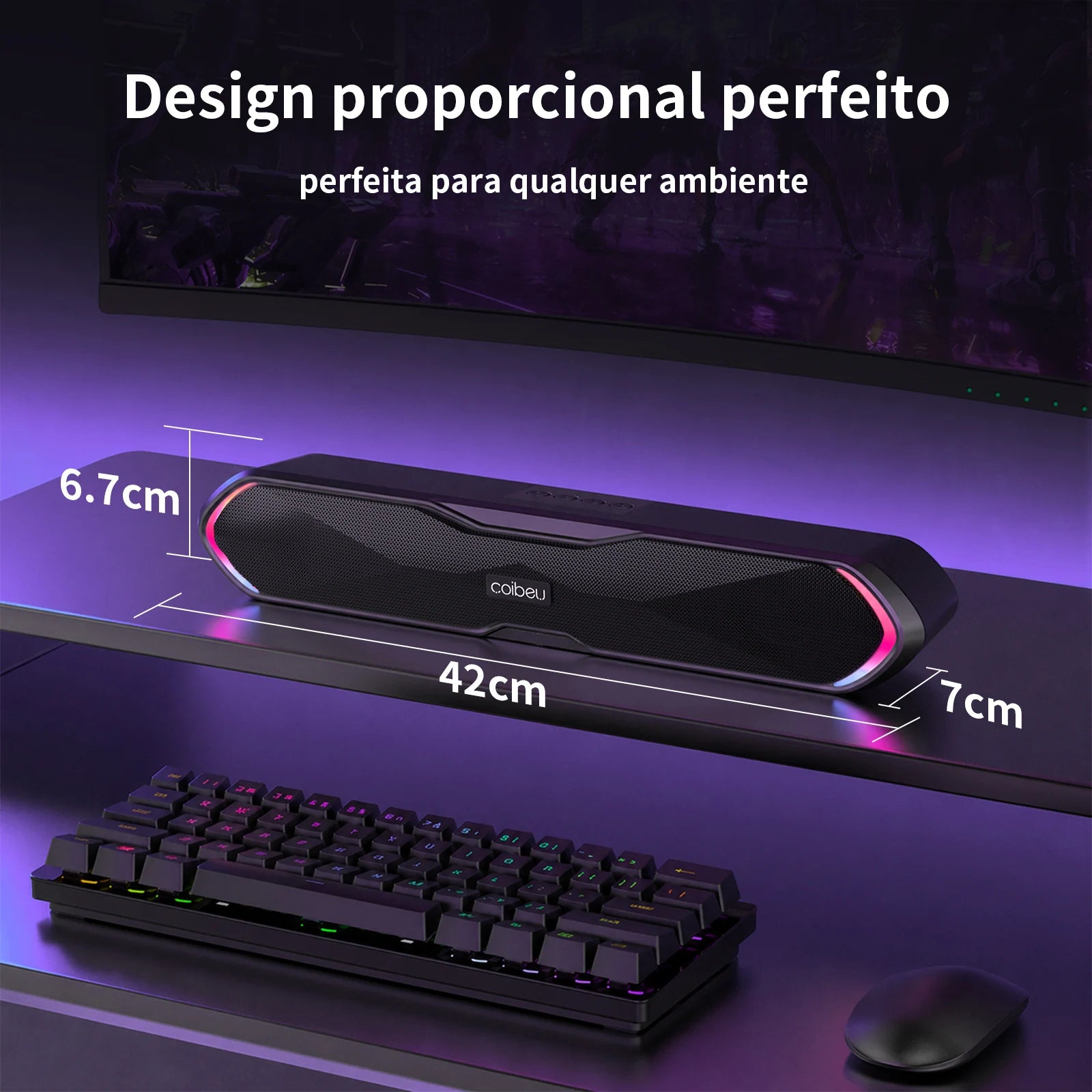 🔥 Caixa de Som Bluetooth Portátil com Som Estéreo e USB