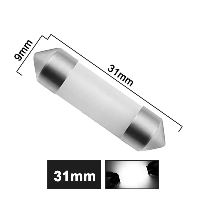 Kit Lâmpadas LED Automotivas C5W C10W 12V Super Branca 6500K