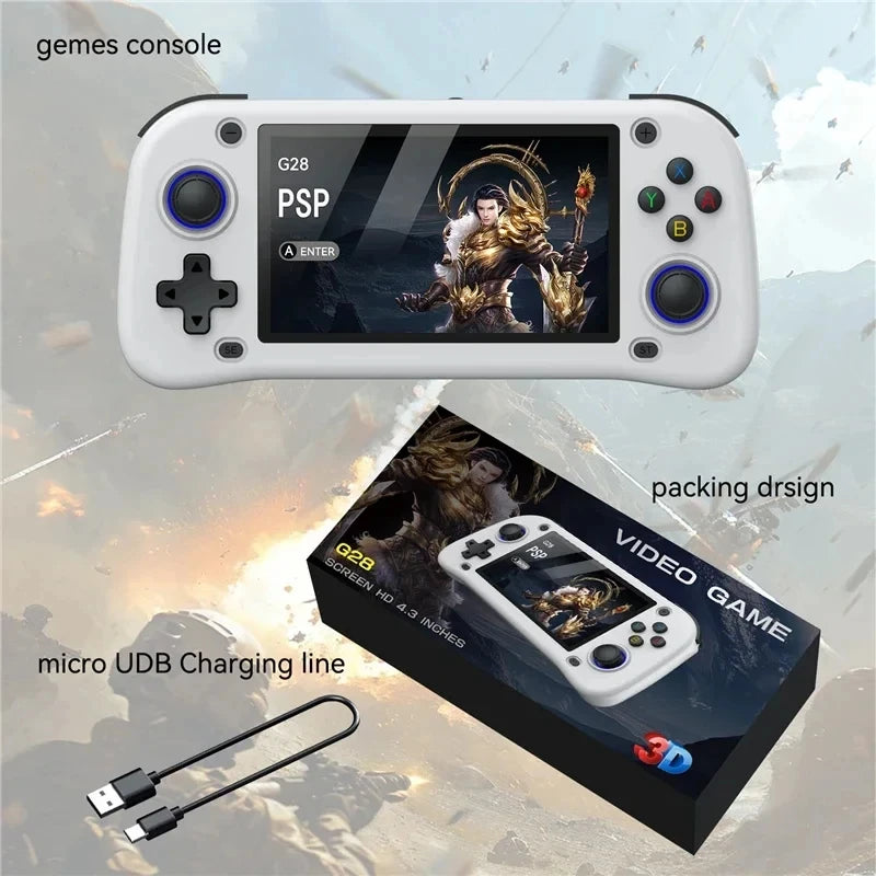 🎮 Console Portátil Retrô G28 4,3" — 20.000+ Jogos