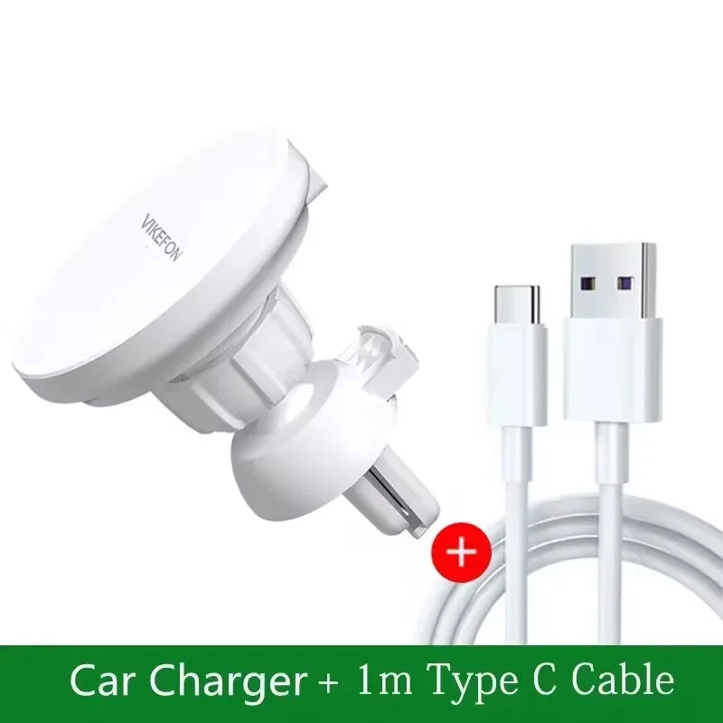Suporte Veicular Magnético MagSafe com Carregador Wireless Fast Charge