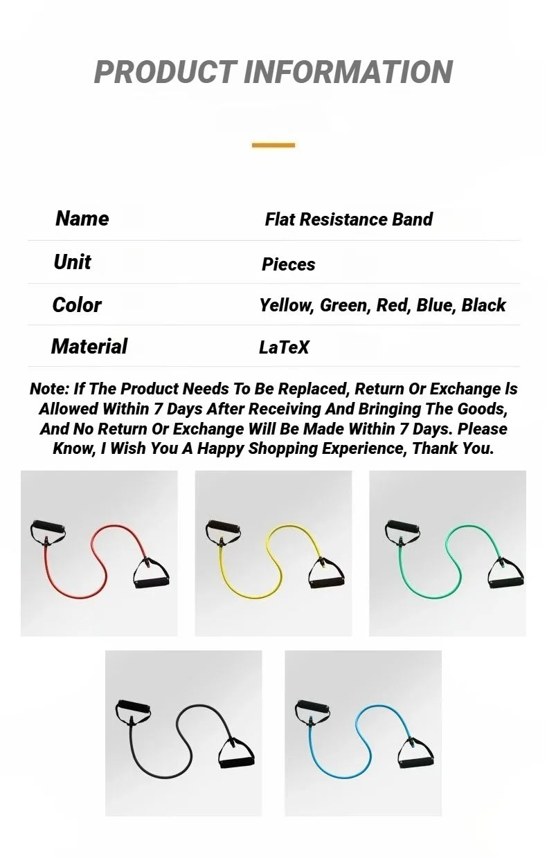 Kit Resistance Bands com Pegadores 5 Níveis Para Treino em Casa