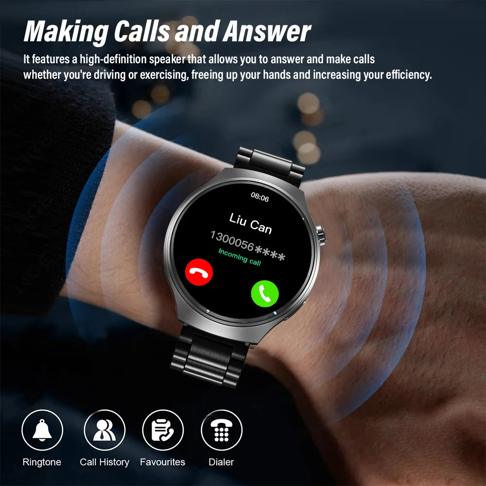 Smartwatch Masculino 2025 HD Bluetooth Chamadas e Monitor de Saúde