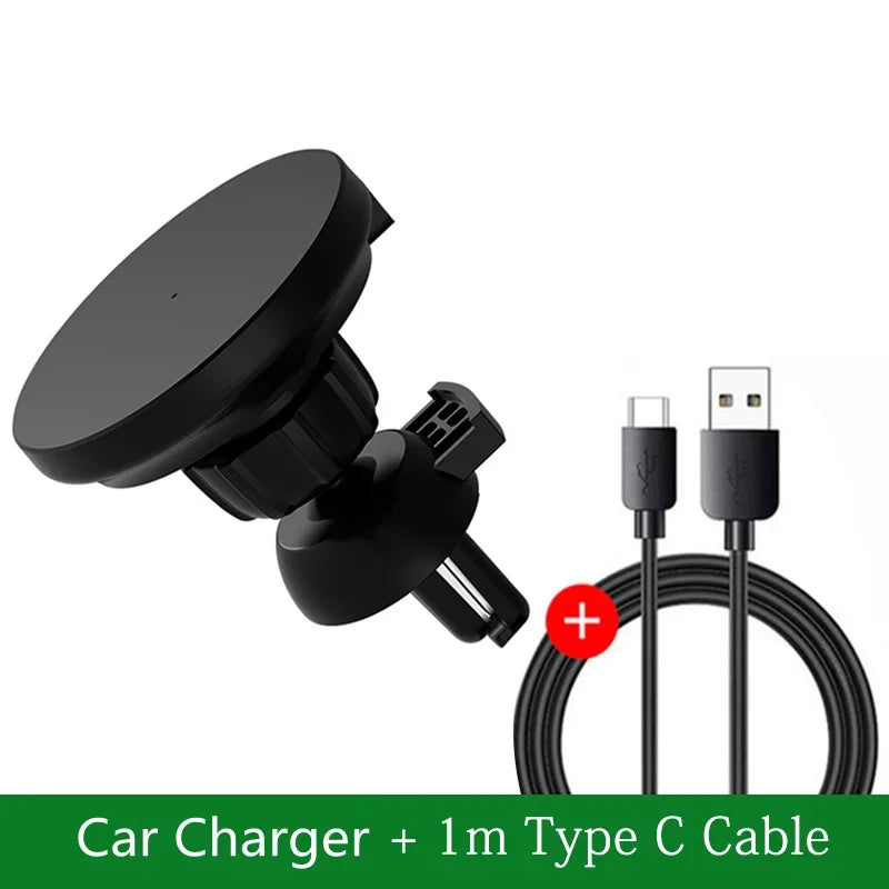 Suporte Veicular Magnético MagSafe com Carregador Wireless Fast Charge