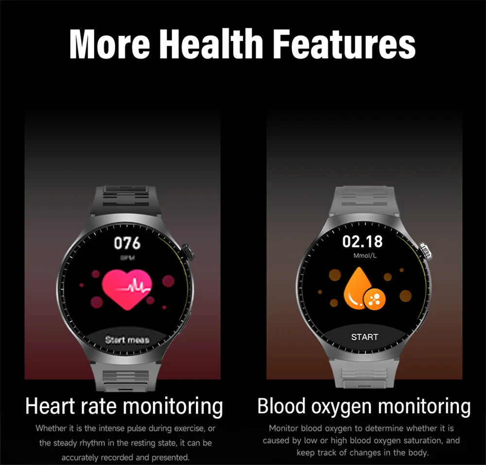 Smartwatch Masculino 2025 HD Bluetooth Chamadas e Monitor de Saúde