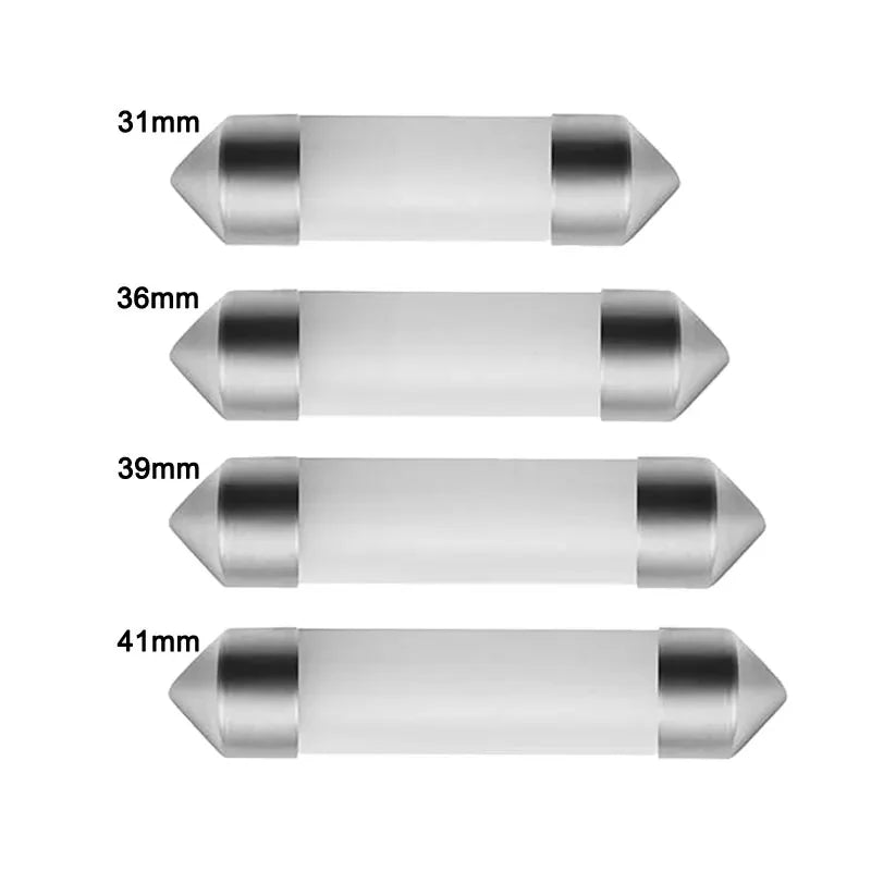 Kit Lâmpadas LED Automotivas C5W C10W 12V Super Branca 6500K