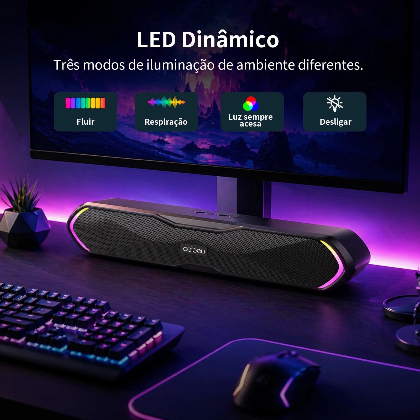 🔥 Caixa de Som Bluetooth Portátil com Som Estéreo e USB