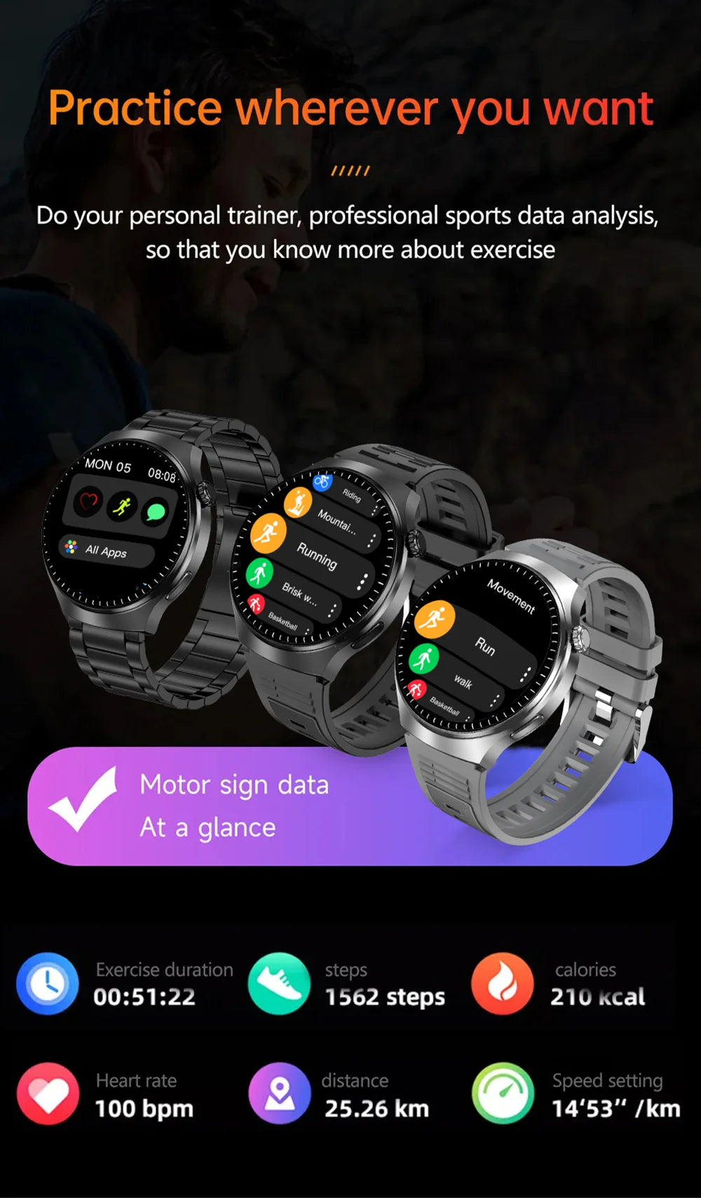 Smartwatch Masculino 2025 HD Bluetooth Chamadas e Monitor de Saúde
