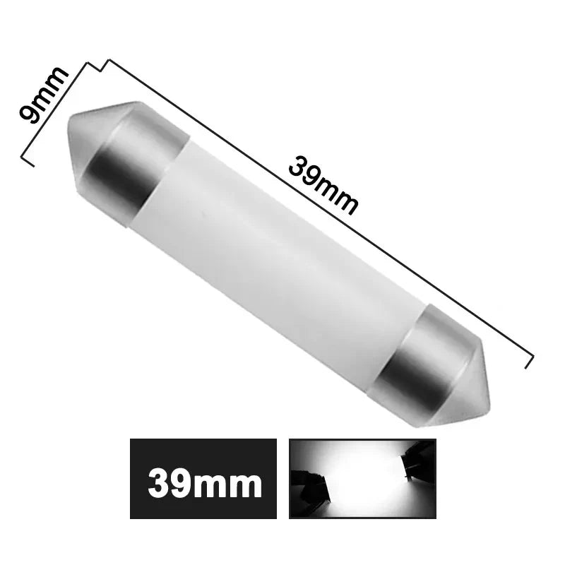 Kit Lâmpadas LED Automotivas C5W C10W 12V Super Branca 6500K