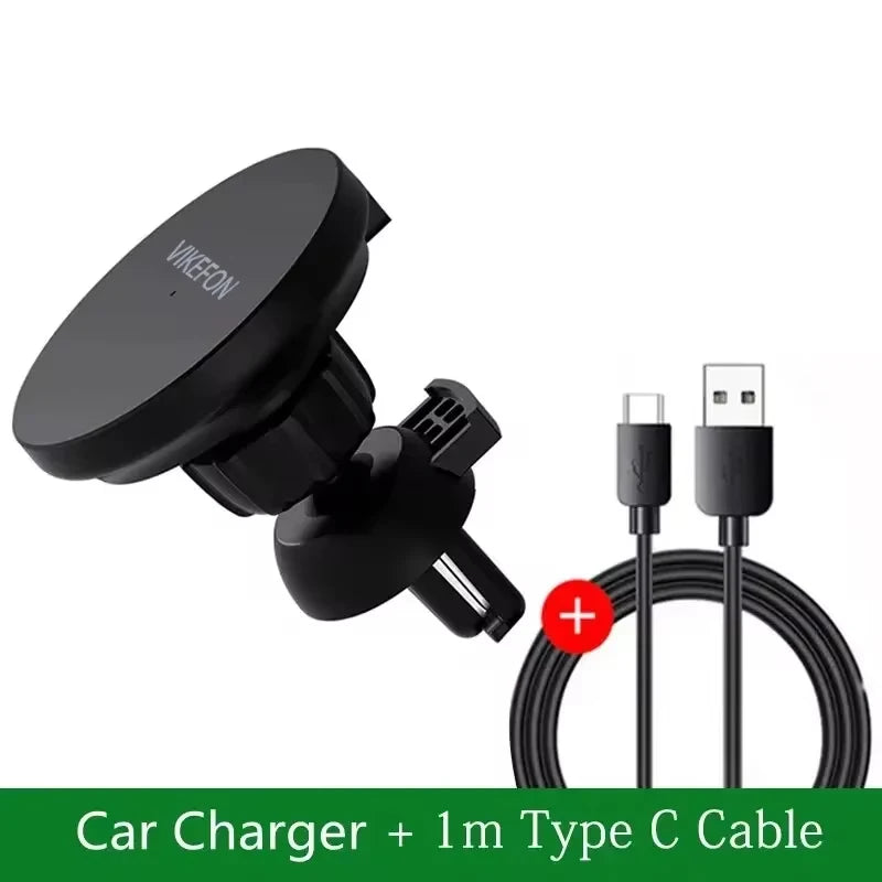 Suporte Veicular Magnético MagSafe com Carregador Wireless Fast Charge
