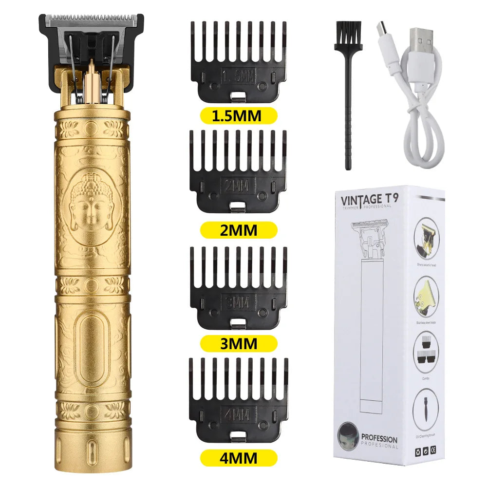 Máquina de Corte Retro T9 Profissional Sem Fio
