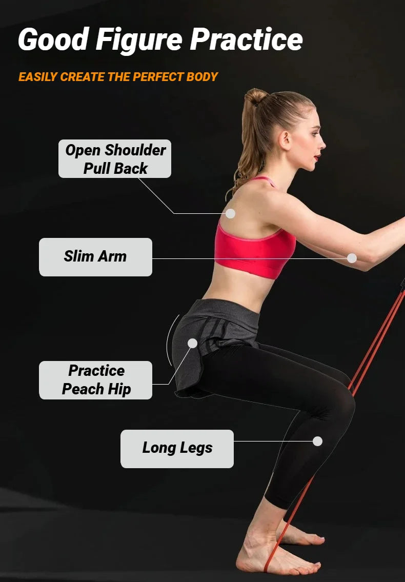 Kit Resistance Bands com Pegadores 5 Níveis Para Treino em Casa