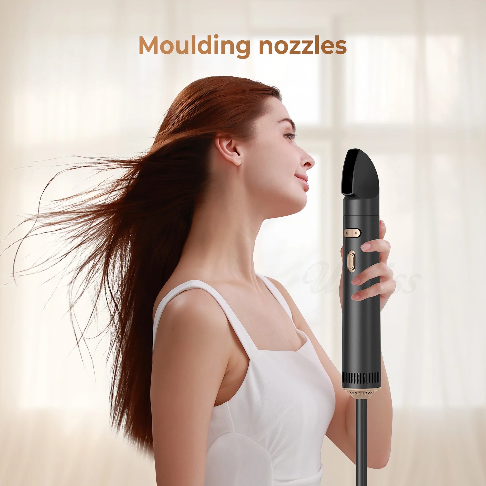 Escova Secadora Rotativa 2 em 1 Modeladora de Cabelo Profissional
