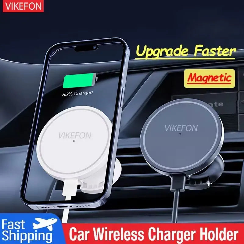 Suporte Veicular Magnético MagSafe com Carregador Wireless Fast Charge