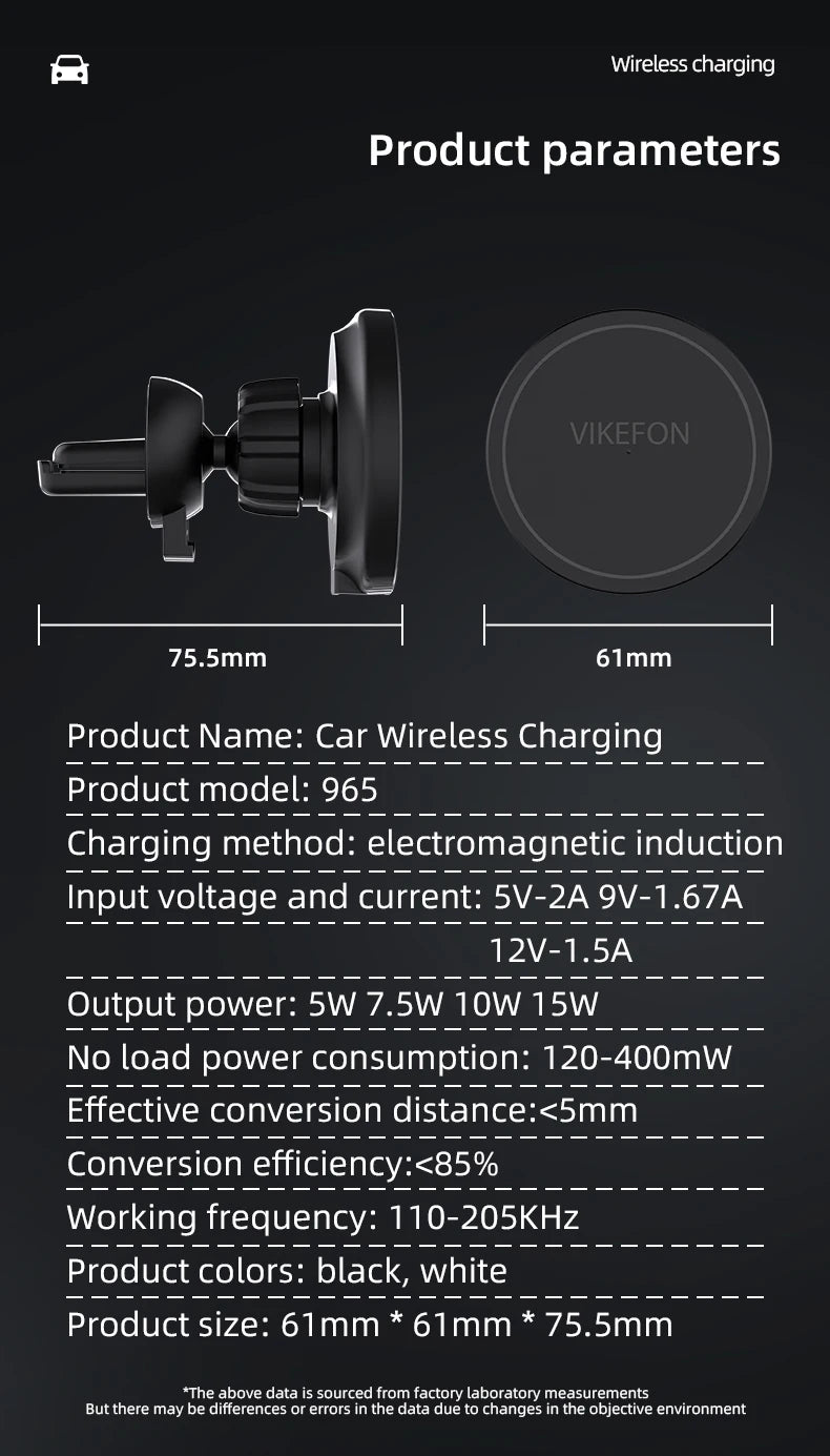 Suporte Veicular Magnético MagSafe com Carregador Wireless Fast Charge