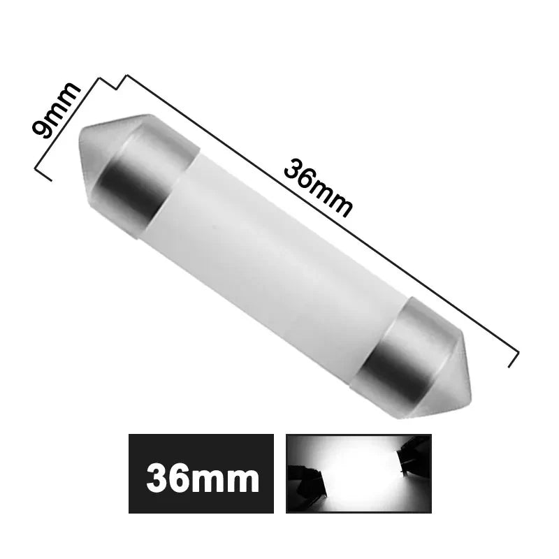 Kit Lâmpadas LED Automotivas C5W C10W 12V Super Branca 6500K