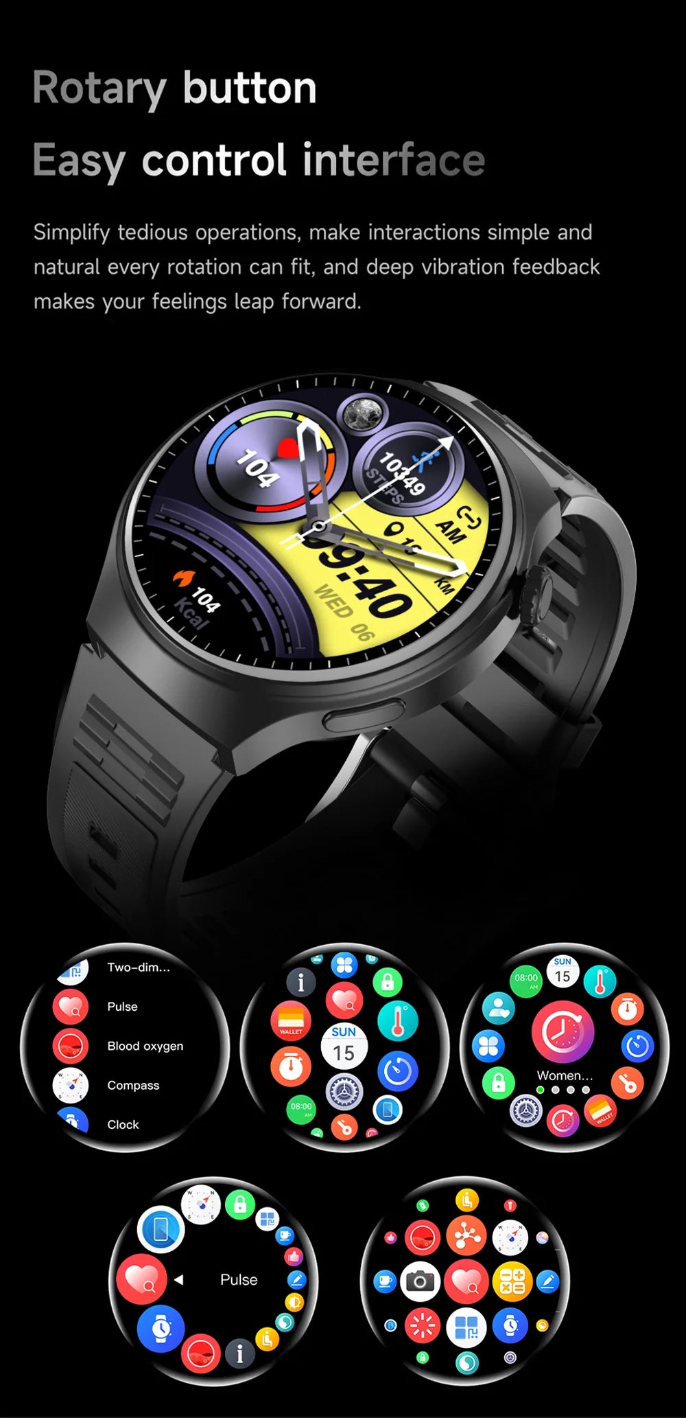 Smartwatch Masculino 2025 HD Bluetooth Chamadas e Monitor de Saúde